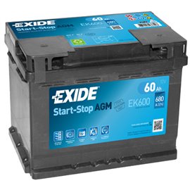 Akumulator Exide agm EK600 60Ah D+ 680A(EN) 242x175x190 60Ah