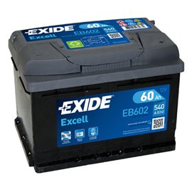Akumulator Exide excell EB602 60Ah D+ 540A(EN) 242x175x175 60Ah