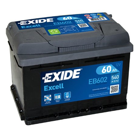 Akumulator Exide excell EB602 60Ah D+ 540A(EN) 242x175x175 60Ah