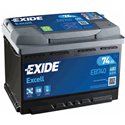 Akumulator Exide excell EB740 74Ah D+ 680A(EN) 278x175x190 74Ah-75Ah
