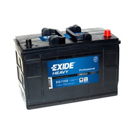 Akumulator Exide professional EG1102 110Ah D+ 750A(EN) 349x175x235, Iveco do 7,5tone, z robom 110Ah